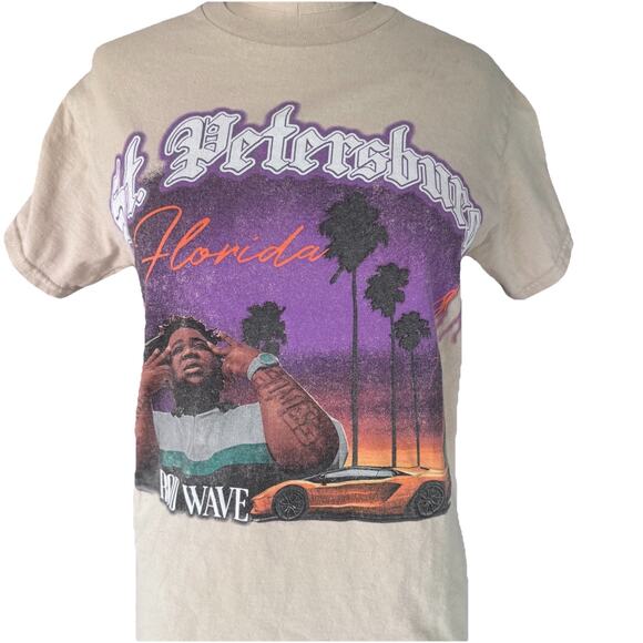Rod Wave St. Petersburg T Shirt Cream With Graphic Size Small - Picture 3 of 8
